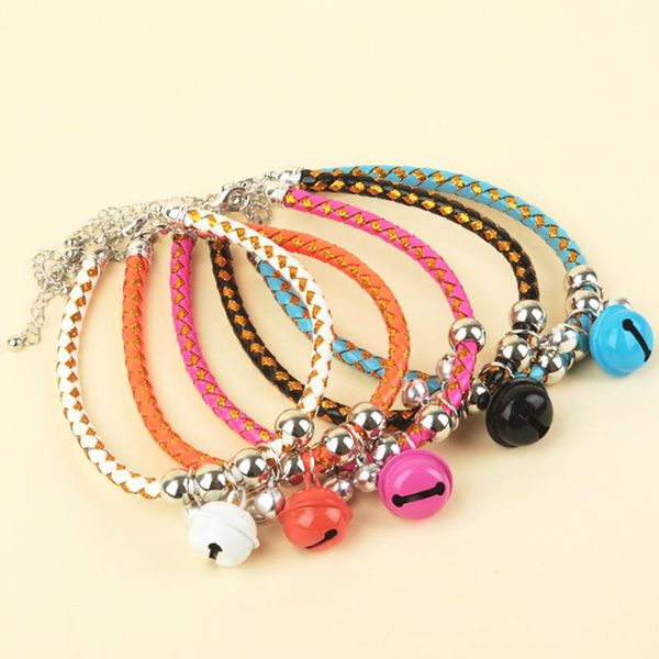 small animal supplies pet collar pu material gold wire rope cat dog bell pendant decoration articles
small animal supplies pet collar pu material gold wire rope cat dog bell pendant decoration articles