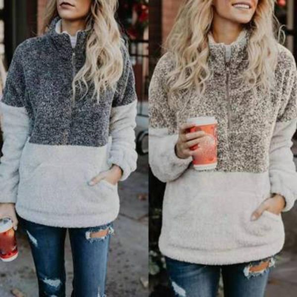 women's hoodies & sweatshirts 2021 women fall winter faux fur pullover casual long sleeve plush stand zipper patchwork warm, Black
women's hoodies & sweatshirts 2021 women fall winter faux fur pullover casual long sleeve plush stand zipper patchwork warm, Black