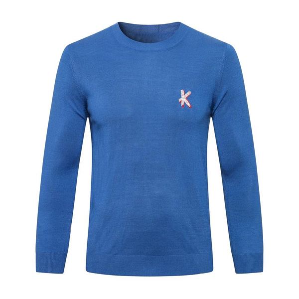 men's sweaters sweater wool 2021 crew neck long sleeve embroidery elasticity casual big size -5xl england, White;black