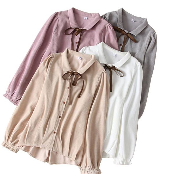 women's blouses & shirts fashion women corduroy blusas 2021 turn-down long sleeve shirt casual button blouse female, White
women's blouses & shirts fashion women corduroy blusas 2021 turn-down long sleeve shirt casual button blouse female, White
