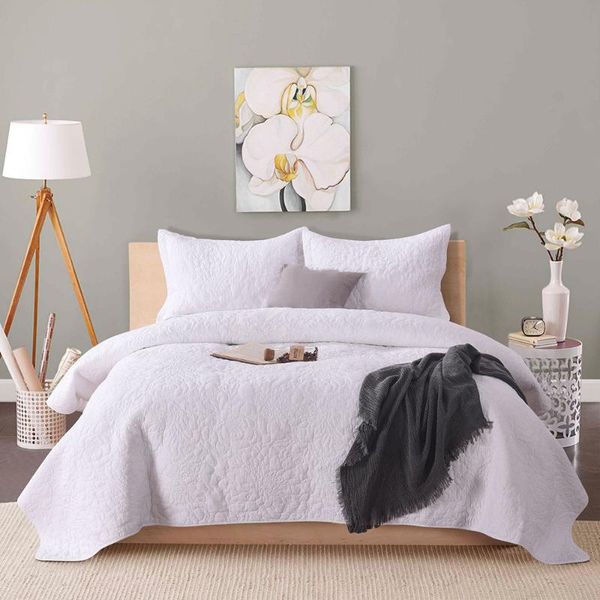 comforters & sets chausub white bedspread quilt set 3pcs coverlet 100% cotton embroidered quilted bed cover pillowcase king queen size blank
comforters & sets chausub white bedspread quilt set 3pcs coverlet 100% cotton embroidered quilted bed cover pillowcase king queen size blank
