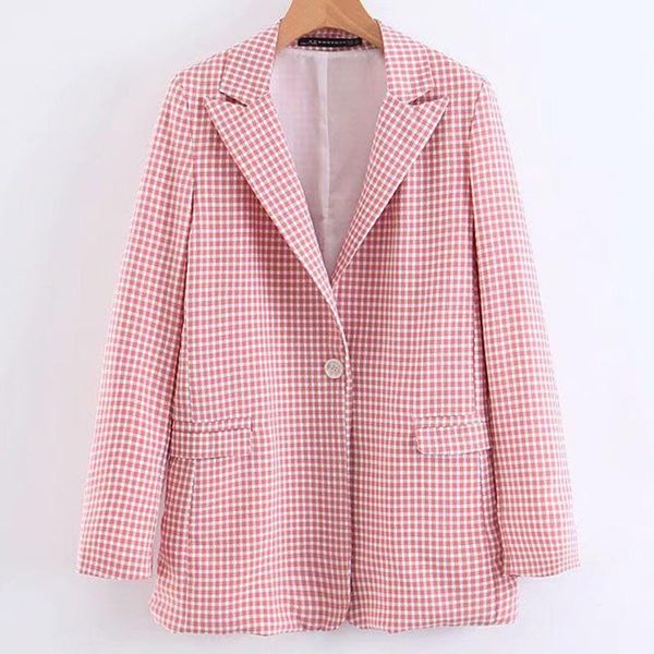 casual loose blazers pink plaid jacket women fashion printed jackets female ladies elegant single button suits women's &, White;black
casual loose blazers pink plaid jacket women fashion printed jackets female ladies elegant single button suits women's &, White;black