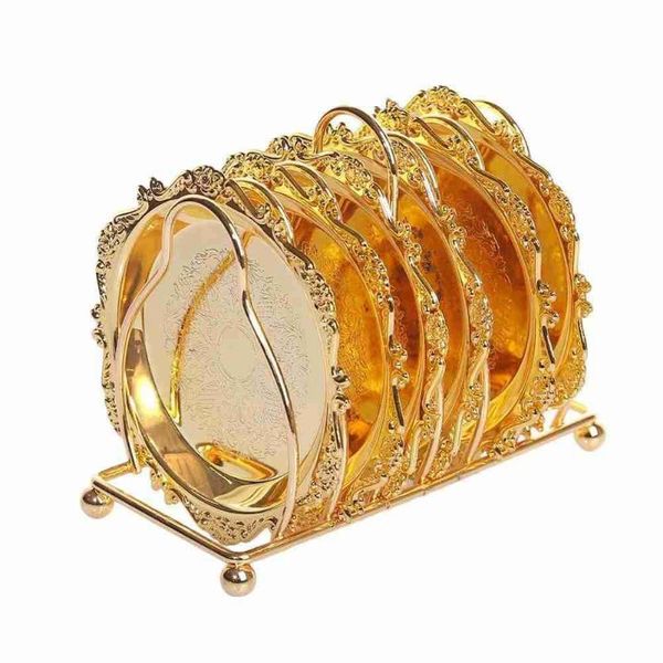 mats & pads 6pcs classic golden cocktail metal european style retro zinc alloy silver plated gold pattern
mats & pads 6pcs classic golden cocktail metal european style retro zinc alloy silver plated gold pattern