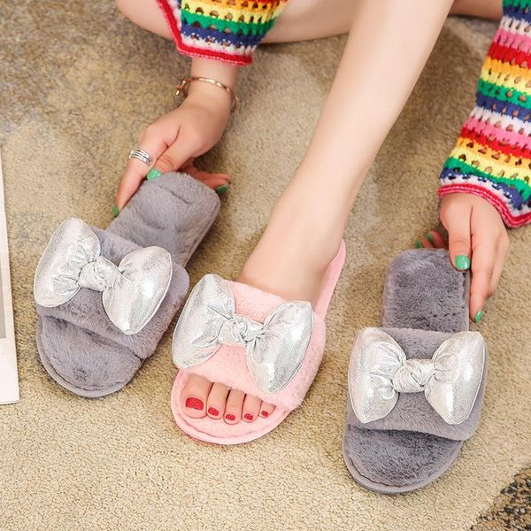slippers winter shoes woman home cute bow-tie warm women plush flat open toe female indoor ladies bedroom women's, Black
slippers winter shoes woman home cute bow-tie warm women plush flat open toe female indoor ladies bedroom women's, Black