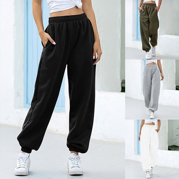 trousers casual sweatpants jogger womens capris solid color high waist fitness workout running jogging sporting clothing, Black;white
trousers casual sweatpants jogger womens capris solid color high waist fitness workout running jogging sporting clothing, Black;white