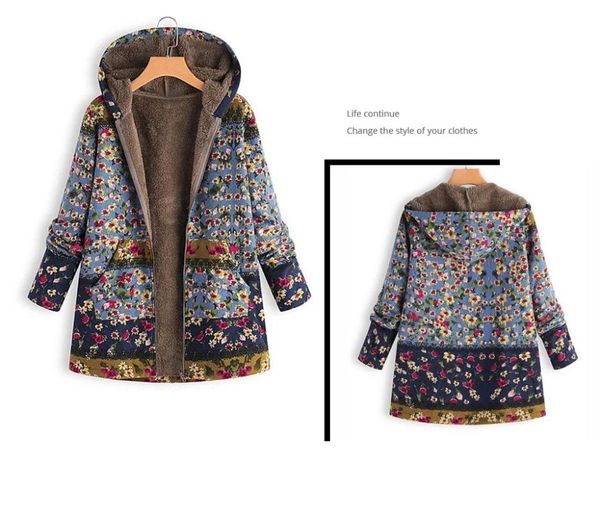 women's jackets womens coat winter warm outwear floral print hooded pockets vintage oversize female coats casual plus size 4.3, Black;brown
women's jackets womens coat winter warm outwear floral print hooded pockets vintage oversize female coats casual plus size 4.3, Black;brown