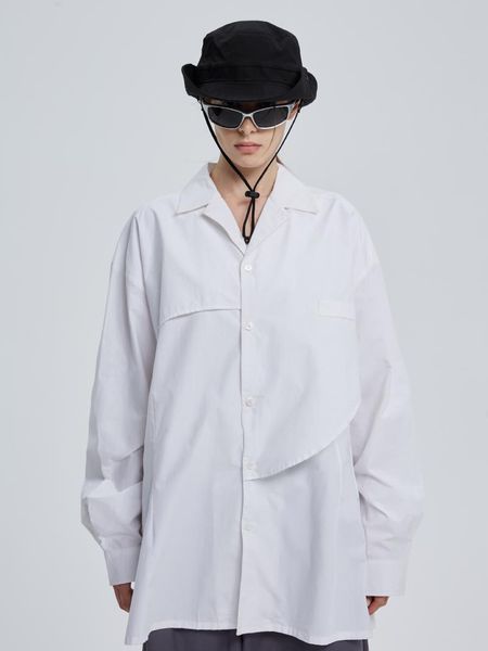 men's casual shirts s-6xl 2021 men womens clothing original designer versatile silhouette loose asymmetric shirt plus size singer costu, White;black
men's casual shirts s-6xl 2021 men womens clothing original designer versatile silhouette loose asymmetric shirt plus size singer costu, White;black