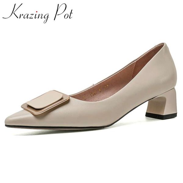 dress shoes krazing pot full grain leather pointed toe med heel metal decorations mature lady elegant shallow slip on basic pumps women l47, Black
dress shoes krazing pot full grain leather pointed toe med heel metal decorations mature lady elegant shallow slip on basic pumps women l47, Black