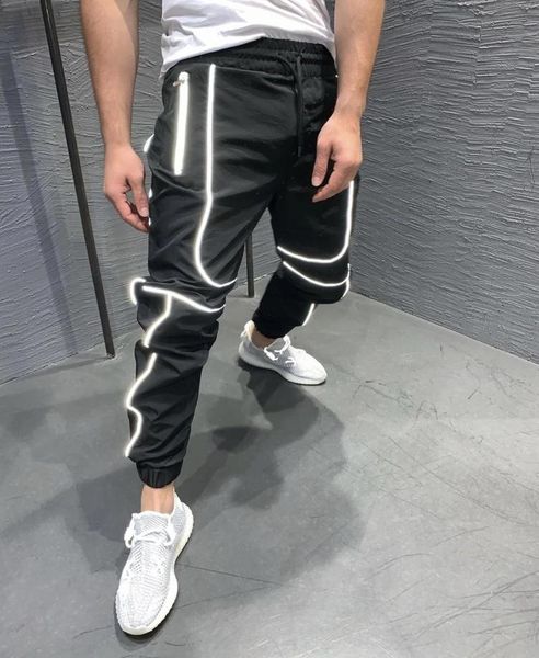 reflective night running men's thin polyester quick-drying fitness training basketball hip-hop jogger trousers pants, Black
reflective night running men's thin polyester quick-drying fitness training basketball hip-hop jogger trousers pants, Black