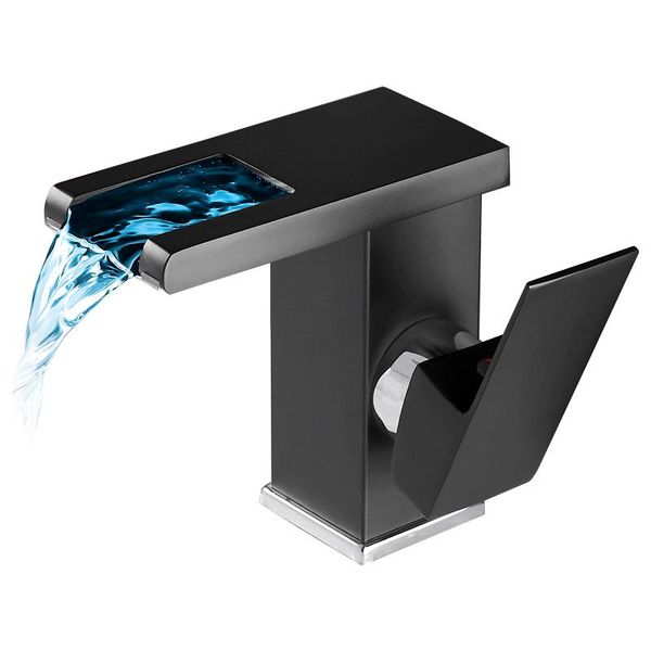 bathroom sink faucets led waterfall basin faucet wash mixer tap silver & black deck mount solid brass water power
bathroom sink faucets led waterfall basin faucet wash mixer tap silver & black deck mount solid brass water power