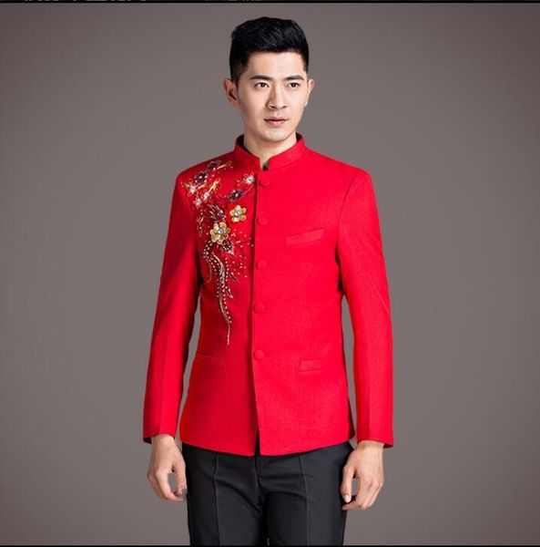 men's suits & blazers chorus groom for men blazer boys prom mariage mens chinese tunic fashion masculino latest coat pant designs, White;black
men's suits & blazers chorus groom for men blazer boys prom mariage mens chinese tunic fashion masculino latest coat pant designs, White;black