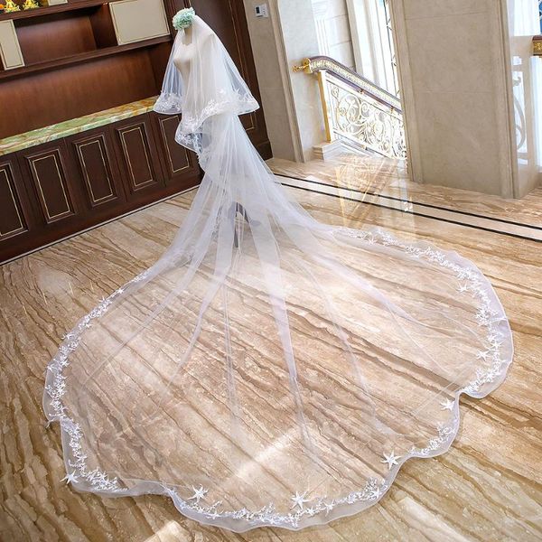 bridal veils 2 layers lace appliques star 2021 white ivory veil 3m width 4m long cathedral for women wedding hair, Black
bridal veils 2 layers lace appliques star 2021 white ivory veil 3m width 4m long cathedral for women wedding hair, Black