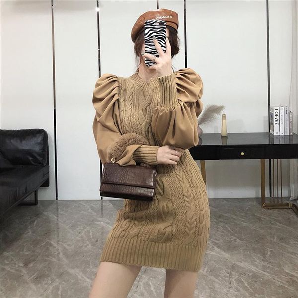 fashion stitching lantern sleeve sweater dress women autumn winter stretch casual bodycon mini dresses, Black;gray
fashion stitching lantern sleeve sweater dress women autumn winter stretch casual bodycon mini dresses, Black;gray