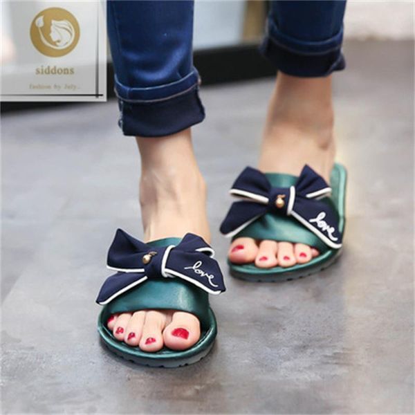 slippers bow female summer home flat-bottom non-slip open-toed satin sandals and for outer wear, Black
slippers bow female summer home flat-bottom non-slip open-toed satin sandals and for outer wear, Black