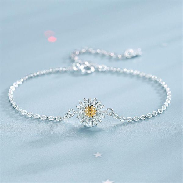 link, chain cute daisy bracelets for women girls vintage flower bracelet charm korean style jewelry gifts pulseras, Black
link, chain cute daisy bracelets for women girls vintage flower bracelet charm korean style jewelry gifts pulseras, Black