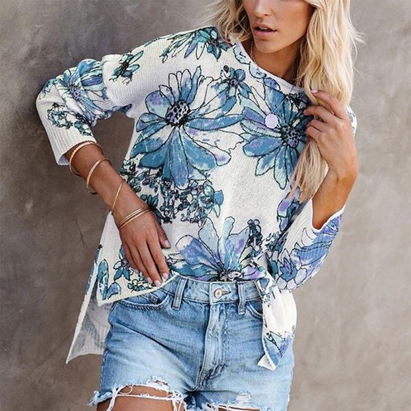 women's sweaters plus size 2xl long sleeve o neck flower print split edge sweater 2021 casual autumn knitting pullovers, White;black
women's sweaters plus size 2xl long sleeve o neck flower print split edge sweater 2021 casual autumn knitting pullovers, White;black