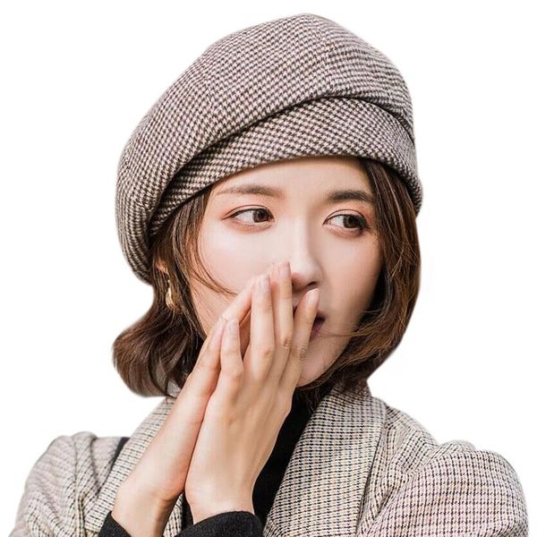 vintage autumn winter beret cap painters women berets hat tides of british restored octagonal french hat, Blue;gray
vintage autumn winter beret cap painters women berets hat tides of british restored octagonal french hat, Blue;gray