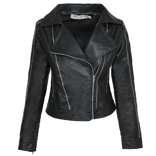 women's jackets sisjuly 2021 autumn winter black faux leather zipper pu coat turn-down collar pilot locomotive outerwear, Black;brown
women's jackets sisjuly 2021 autumn winter black faux leather zipper pu coat turn-down collar pilot locomotive outerwear, Black;brown