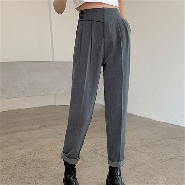 high street large size office lady texture trousers waist straight thin solid korean summer pants 210427, Black;white
high street large size office lady texture trousers waist straight thin solid korean summer pants 210427, Black;white