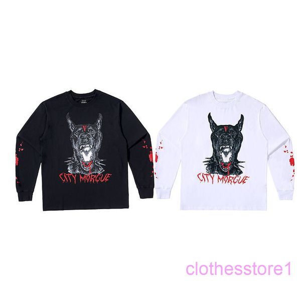 fashion brand ins t shirt x city morgue dog print men's and women's loose long sleeve t- tide brand ancient high street bottomin, Black
fashion brand ins t shirt x city morgue dog print men's and women's loose long sleeve t- tide brand ancient high street bottomin, Black