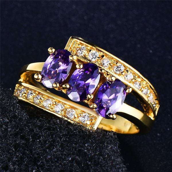 wedding rings luxury female purple oval zircon ring vintage yellow gold band simple bride crystal engagement for women, Slivery;golden
wedding rings luxury female purple oval zircon ring vintage yellow gold band simple bride crystal engagement for women, Slivery;golden