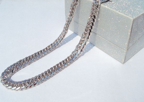 handsome 18 k fine white solid gold chain finish heavy 10mm miami cuban link necklace 24", Silver
handsome 18 k fine white solid gold chain finish heavy 10mm miami cuban link necklace 24", Silver