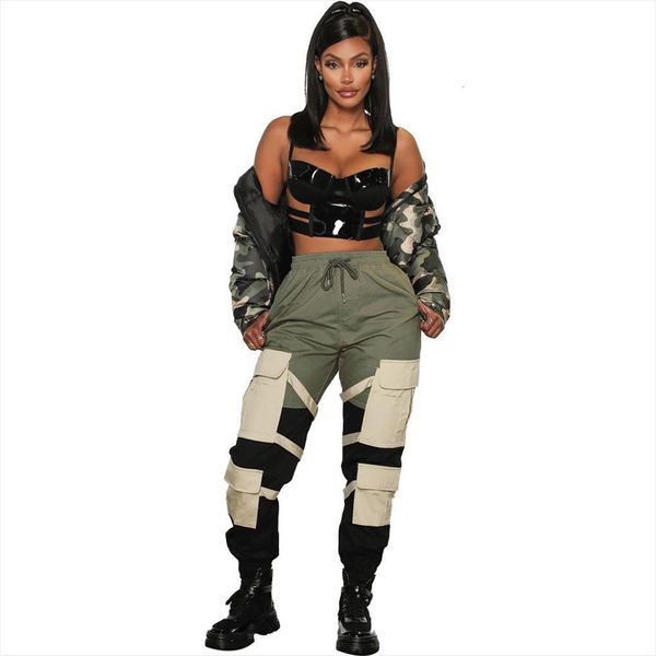 causal color patchwork streetwear pockets women capris trousers cargo autumn and winter sweatpants, Black;white
causal color patchwork streetwear pockets women capris trousers cargo autumn and winter sweatpants, Black;white