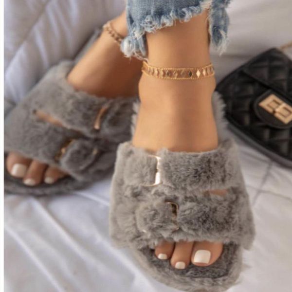 women's shoes belt buckle autumn style comfortable large size slippers fashion plush all-match selling, Black
women's shoes belt buckle autumn style comfortable large size slippers fashion plush all-match selling, Black