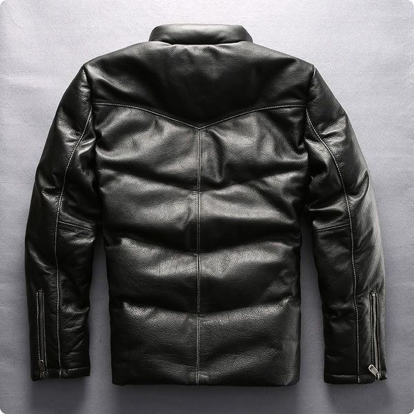 men's leather & faux arrival mens real jackets casual duck down coat jaqueta couro masculina motoqueiro chaquetas de cuero hombre, Black
men's leather & faux arrival mens real jackets casual duck down coat jaqueta couro masculina motoqueiro chaquetas de cuero hombre, Black