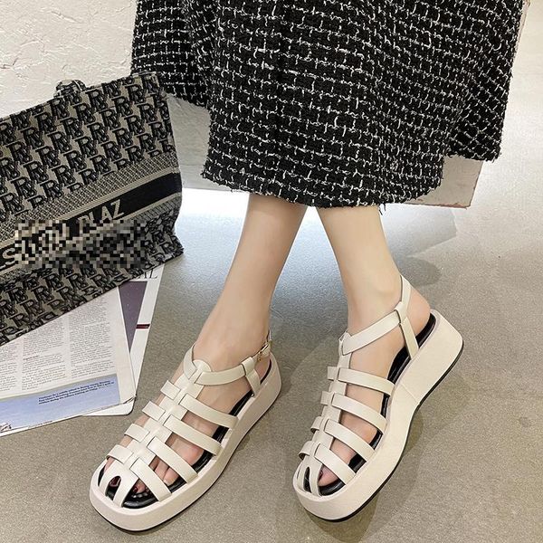 leisure flats sandals women's shoes 2021 summer thick-soled platform gladiator sandalias woven wedges roman slippers, Black
leisure flats sandals women's shoes 2021 summer thick-soled platform gladiator sandalias woven wedges roman slippers, Black