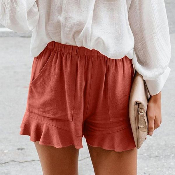 women's shorts linen summer high waist elastic pockets ruffles straight fashion casual solid color loose straight-leg wide, White;black
women's shorts linen summer high waist elastic pockets ruffles straight fashion casual solid color loose straight-leg wide, White;black