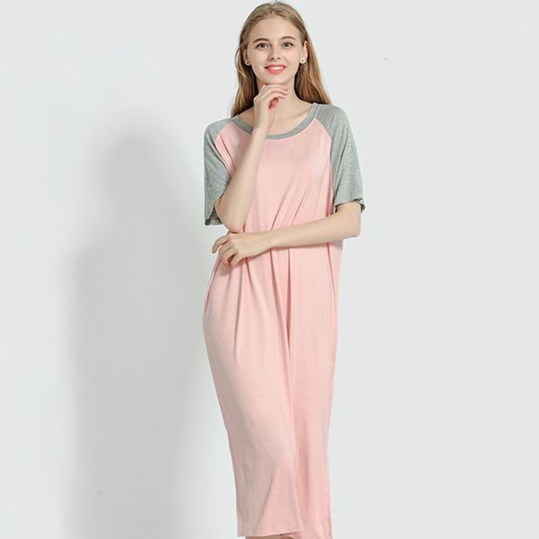 women's sleepwear loose night long gowns women modal cotton short sleeve wear vestido vintage pijama 0vr8, Black;red
women's sleepwear loose night long gowns women modal cotton short sleeve wear vestido vintage pijama 0vr8, Black;red