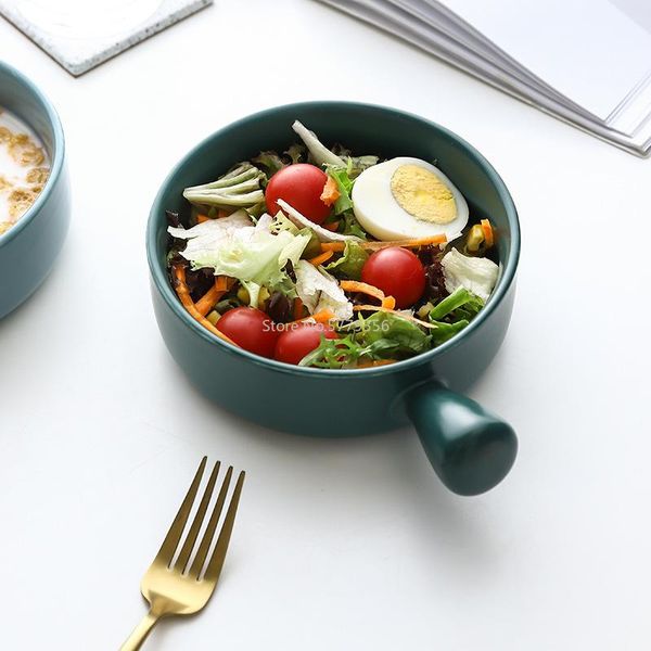 creative matte single handle bowl ceramic baking baked rice nordic simple household breakfast bowls
creative matte single handle bowl ceramic baking baked rice nordic simple household breakfast bowls