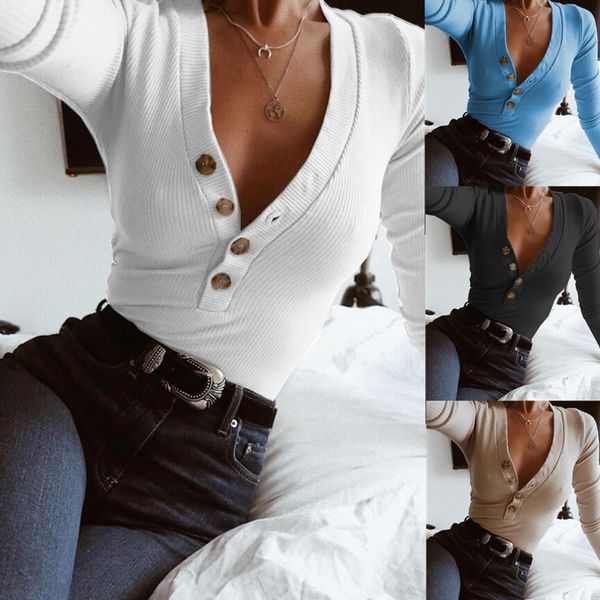 women shirt and black long sleeve woman friend v-neck button tshirt fashion boyfriend bottoming 210514, White
women shirt and black long sleeve woman friend v-neck button tshirt fashion boyfriend bottoming 210514, White