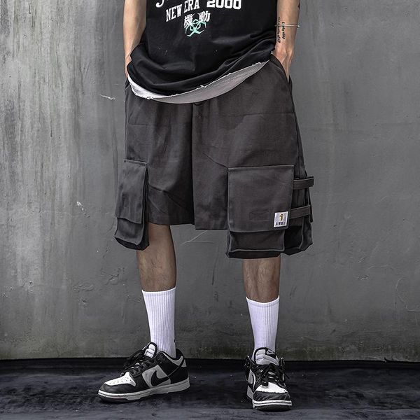men's shorts summer functional creativity pockets men streetwear dark punk ribbons short pants 2021 joggers, White;black
men's shorts summer functional creativity pockets men streetwear dark punk ribbons short pants 2021 joggers, White;black