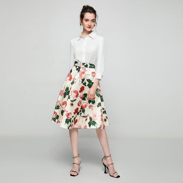 go out fashion summer women flower printing vintage elegant party holiday skirt, Black
go out fashion summer women flower printing vintage elegant party holiday skirt, Black