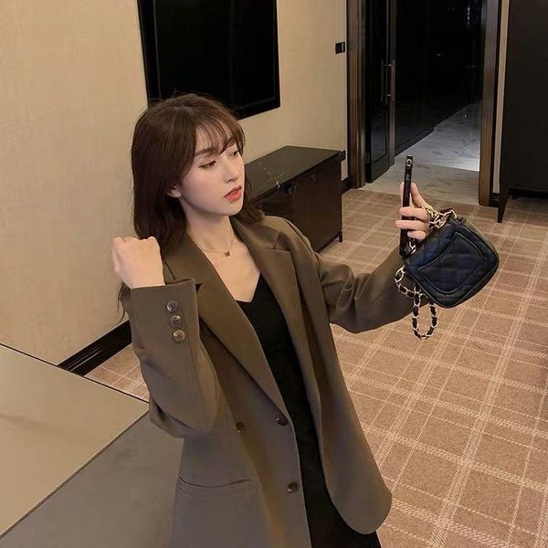 women's suits & blazers women 2021 spring autumn fashion office wear double breasted blazer coat female vintage long sleeve pockets chi, White;black
women's suits & blazers women 2021 spring autumn fashion office wear double breasted blazer coat female vintage long sleeve pockets chi, White;black