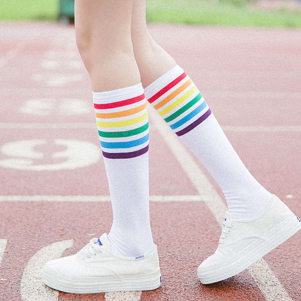 uniform pure cotton knee socks women's socks white rainbow middle tube calf fashion pile, Black;white
uniform pure cotton knee socks women's socks white rainbow middle tube calf fashion pile, Black;white