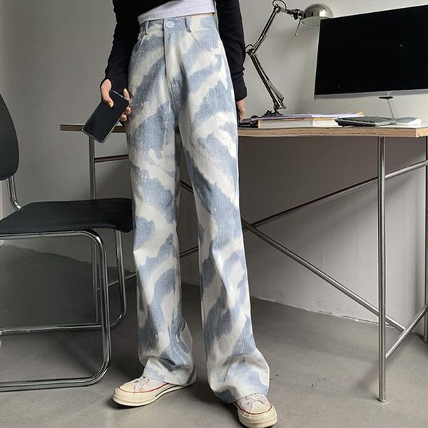 women's pants & capris 2021 spring tie dye female straight full trousers harajuku high waist wide leg chic women fashion korean loose c, Black;white
women's pants & capris 2021 spring tie dye female straight full trousers harajuku high waist wide leg chic women fashion korean loose c, Black;white