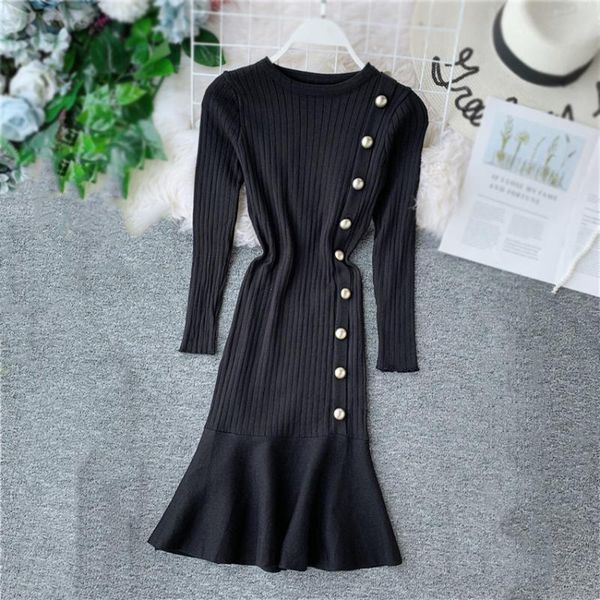 autumn winter sweater dress women long sleeve button elegant slim bodycon ruffle mermaid dresses ropa mujer 2021 casual, Black;gray
autumn winter sweater dress women long sleeve button elegant slim bodycon ruffle mermaid dresses ropa mujer 2021 casual, Black;gray