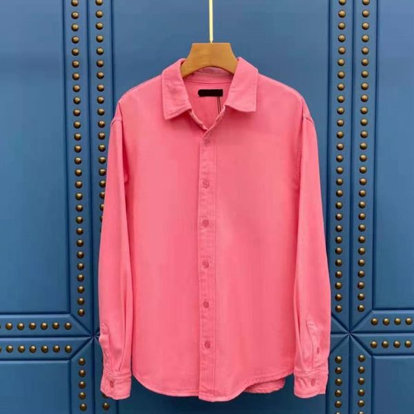 21 spring and summer new fashion paris home pink white button back printing comfortable casual couple shirt
21 spring and summer new fashion paris home pink white button back printing comfortable casual couple shirt