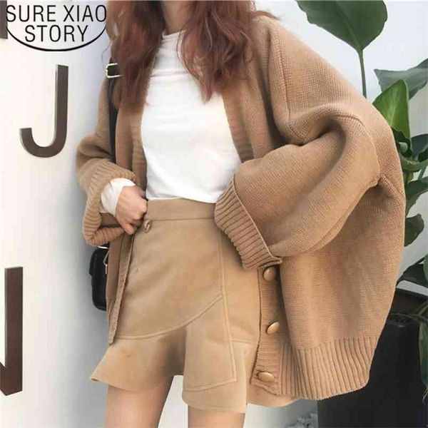 spring and autumn fashion knitted women sweater long sleeve loose casual cardigan button solid clothing 5297 50 210506, White
spring and autumn fashion knitted women sweater long sleeve loose casual cardigan button solid clothing 5297 50 210506, White