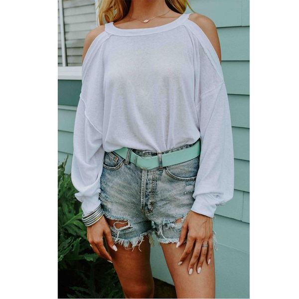 women's t-shirt 2021 women cold shoulder long sleeve white t shirt casual ladies girl loose blusas tee clothing
women's t-shirt 2021 women cold shoulder long sleeve white t shirt casual ladies girl loose blusas tee clothing