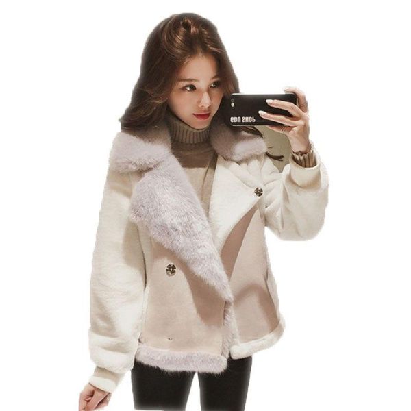 korean style fashion women autumn winter fake fur jacket female turn down collar button faux suede lambs wool outerwear women's &, Black
korean style fashion women autumn winter fake fur jacket female turn down collar button faux suede lambs wool outerwear women's &, Black