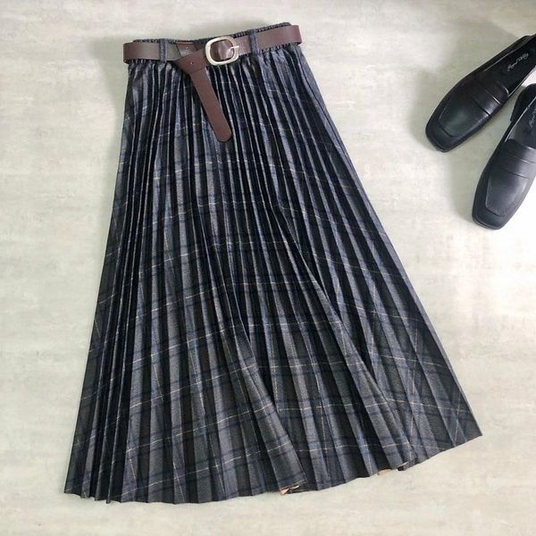 neophil woolen plaid midi pleated skirt women sashes high waist 2021 winter england style tartan vintage wool ladies s9104 skirts, Black
neophil woolen plaid midi pleated skirt women sashes high waist 2021 winter england style tartan vintage wool ladies s9104 skirts, Black