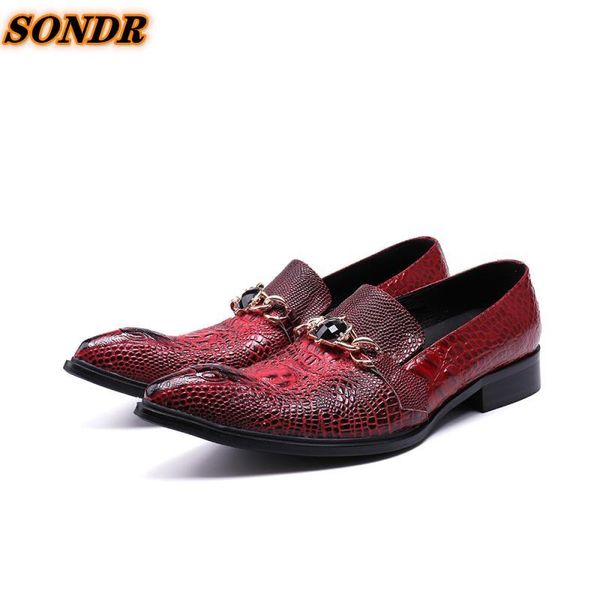 dress shoes classic man pointed toe genuine leather business casual men red crocodile skin wedding sapatos masculino, Black
dress shoes classic man pointed toe genuine leather business casual men red crocodile skin wedding sapatos masculino, Black
