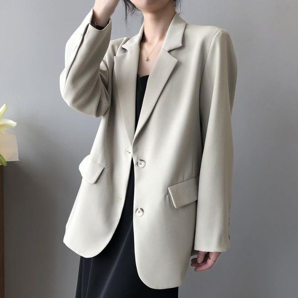 women's suits & blazers hzirip elegant high street all match shoulder pads 2021 loose autumn office lady solid plus size ol retro coat, White;black
women's suits & blazers hzirip elegant high street all match shoulder pads 2021 loose autumn office lady solid plus size ol retro coat, White;black