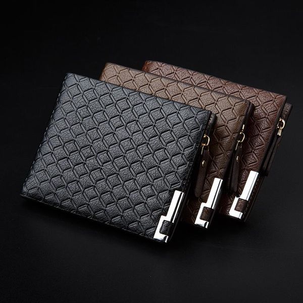 style men's stylish embossed casual wallet with hardware clip-on zipper men wallets, Red;black
style men's stylish embossed casual wallet with hardware clip-on zipper men wallets, Red;black