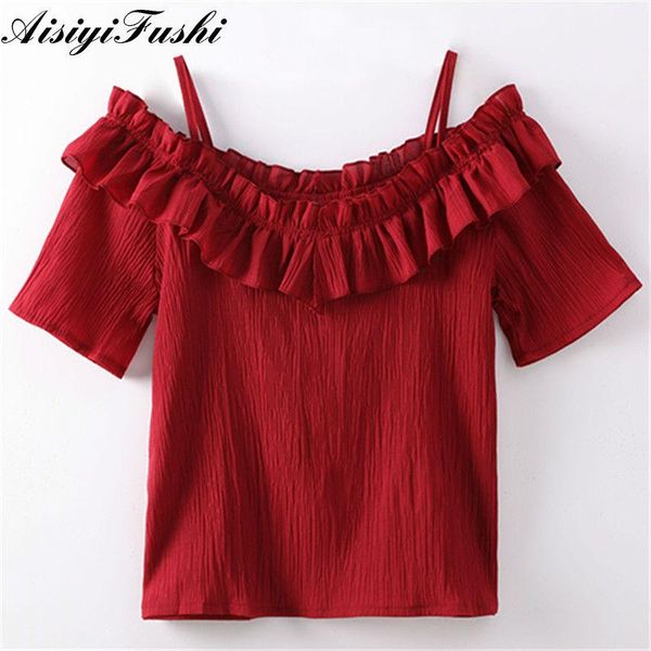 women's blouses & shirts off shoulder chiffon blouse femininas tank womens slash neck red shirt female clothing holiday casual, White
women's blouses & shirts off shoulder chiffon blouse femininas tank womens slash neck red shirt female clothing holiday casual, White