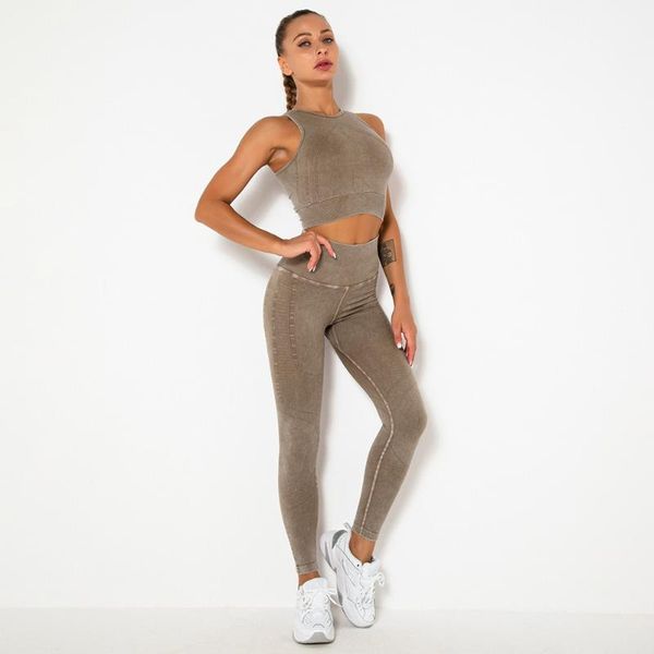 yoga outfit washed fitness suit for women workout sportswear seamless set athletic sports bra two piece gym clothing wear
yoga outfit washed fitness suit for women workout sportswear seamless set athletic sports bra two piece gym clothing wear